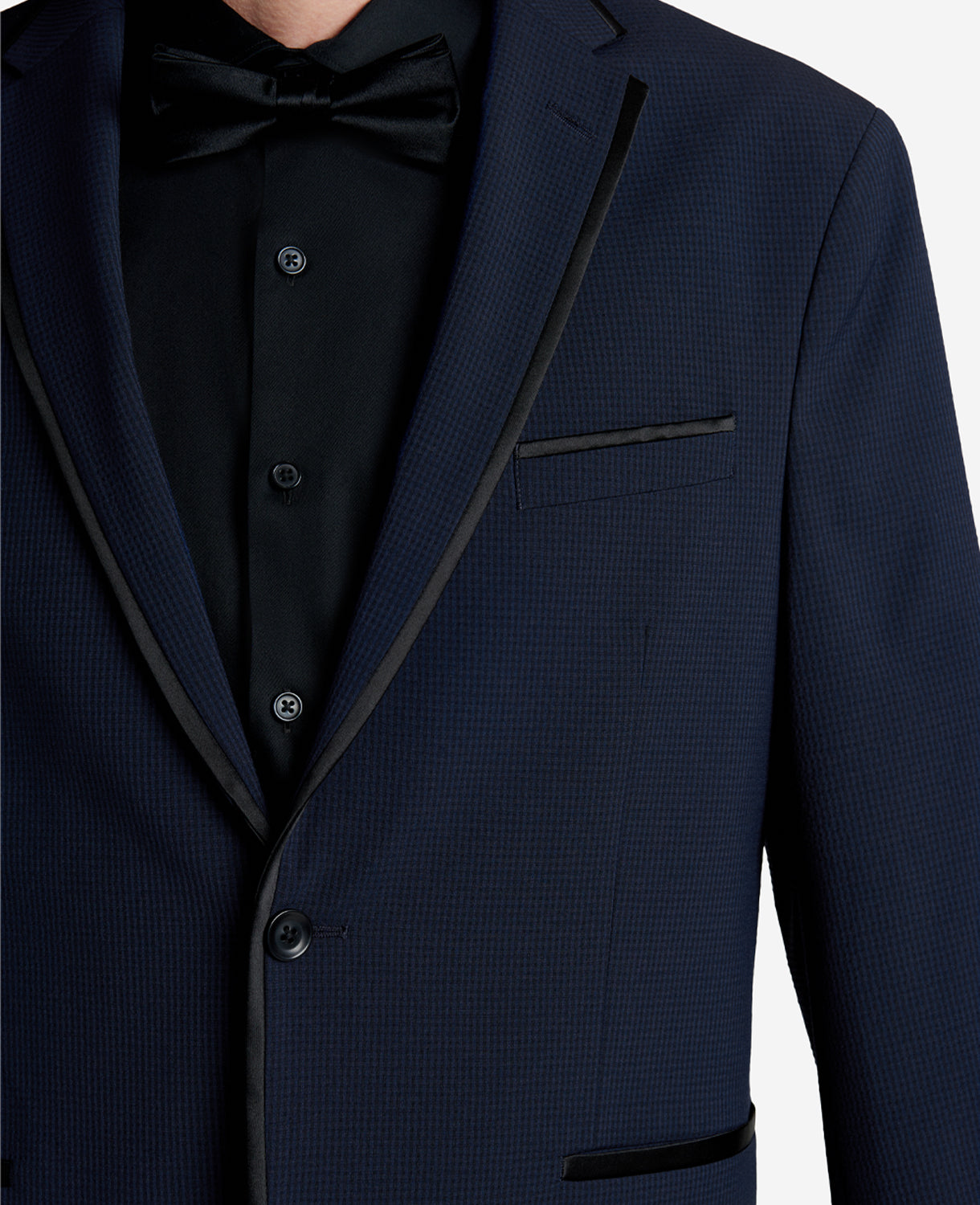 Kenneth Cole Reaction Clothing Slim-Fit Seersucker Striped Sport Coat giacca blu
