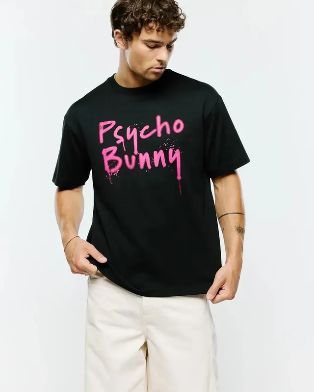 Psycho Bunny Men's Tees MENS DUNCAN OVERSIZED TEE - MT0200312 t-shirt nera oversize