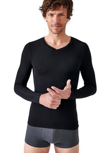 Damart Thermolactyl Sensitive maglia scollo a V nera S