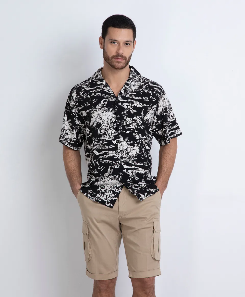 Markup Uomo Camicie Camicia stampa palme
