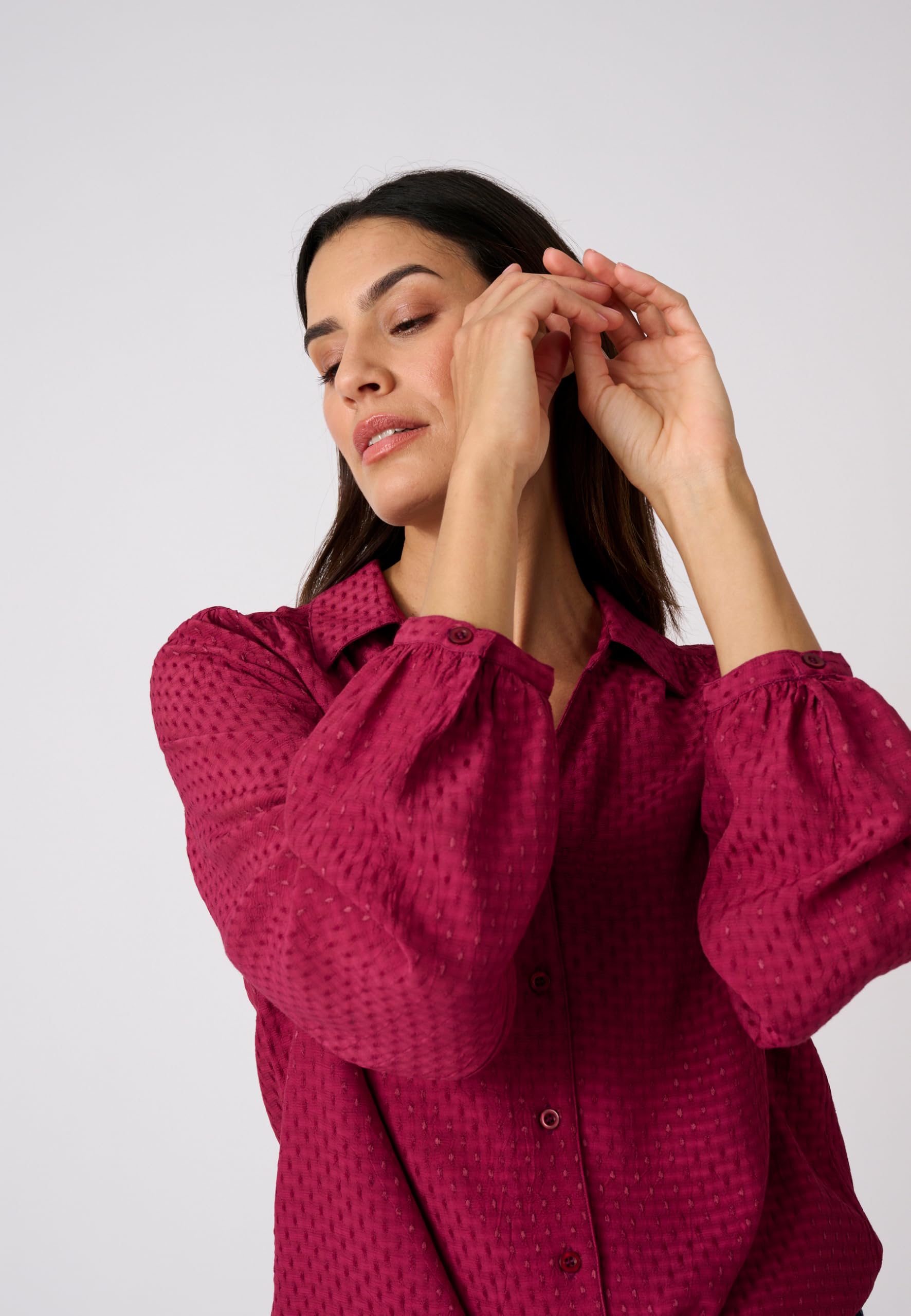 Damart Prêt-à-porter camicetta jacquard in viscosa