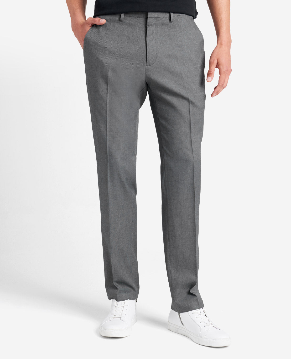 Kenneth Cole Reaction Clothing Stretch Modern-Fit Dress Pant pantaloni grigio scuro 30/30