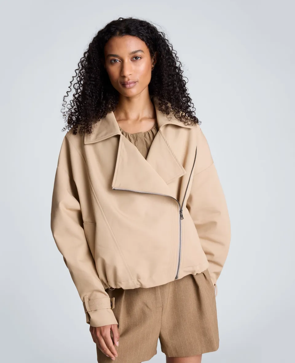 Kenneth Cole Reaction Clothing Boxy Moto Trench trench Farro