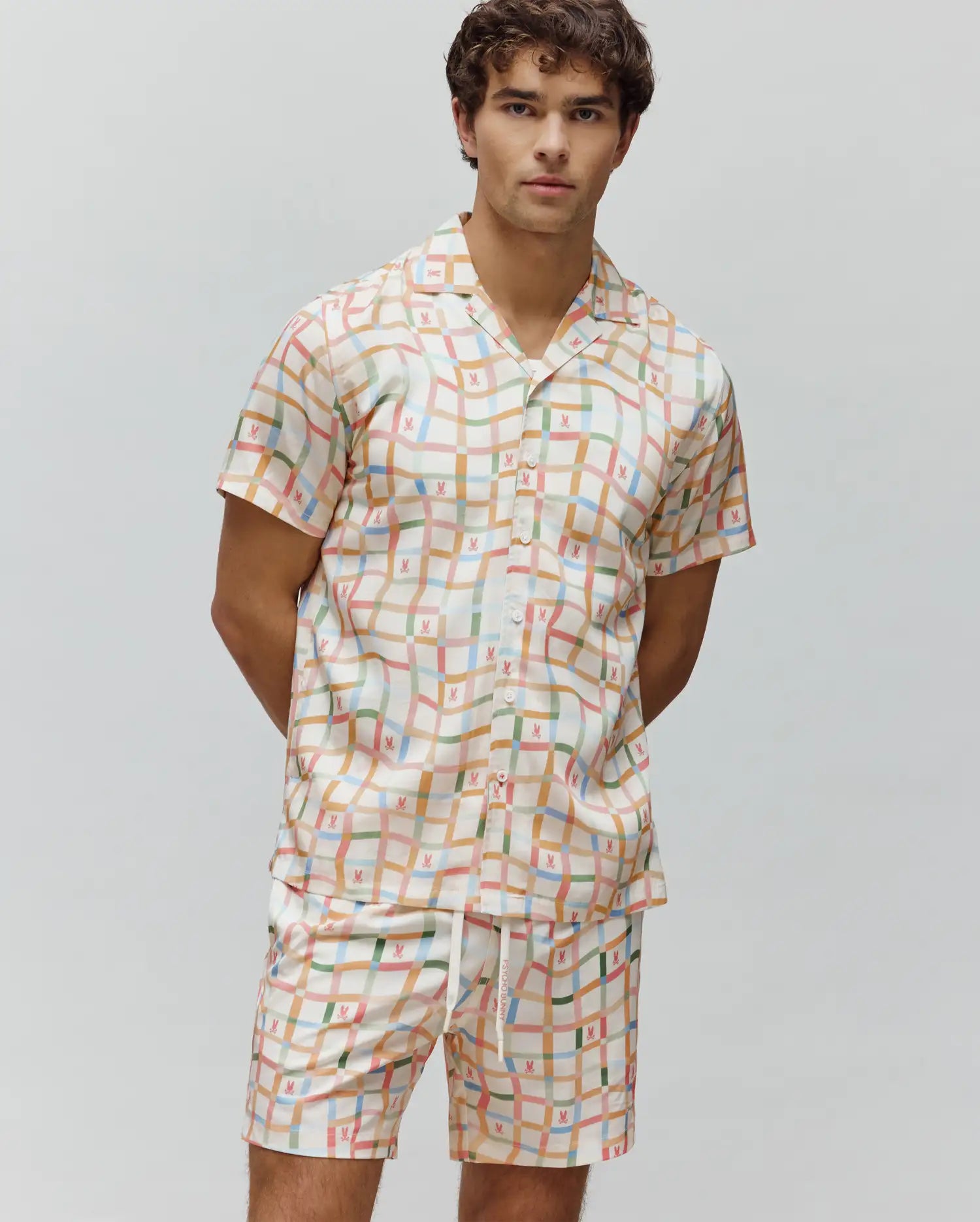 Psycho Bunny Men's Shirts MENS ATLAS TENCEL SHIRT MT0300079 camicia bianca Tencel