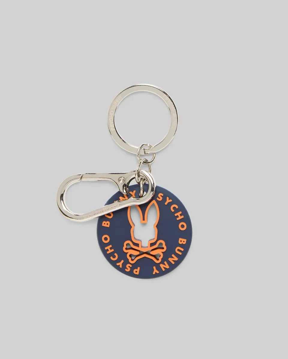 Psycho Bunny Accessories Disc Bunny Keychain portachiavi navy O/S in gomma