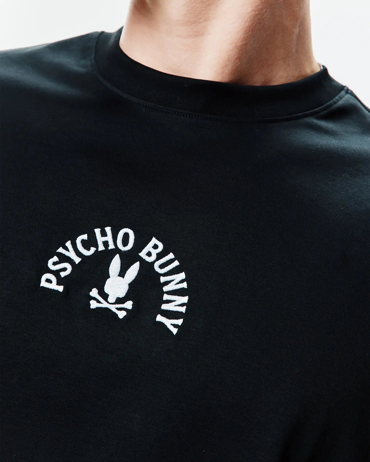 Psycho Bunny Men's Tees Stevie Oversized Fit Tee t-shirt nera Pima
