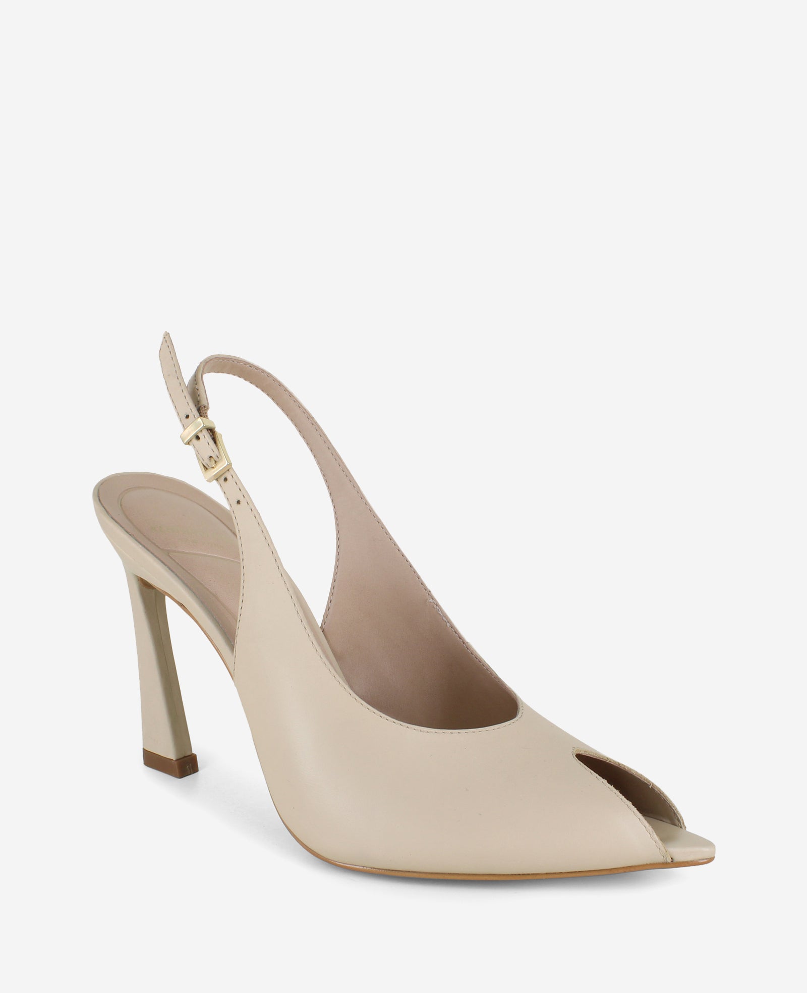 Kenneth Cole Reaction Shoes Priya Leather Peep-Toe Slingback Heel décolleté in pelle