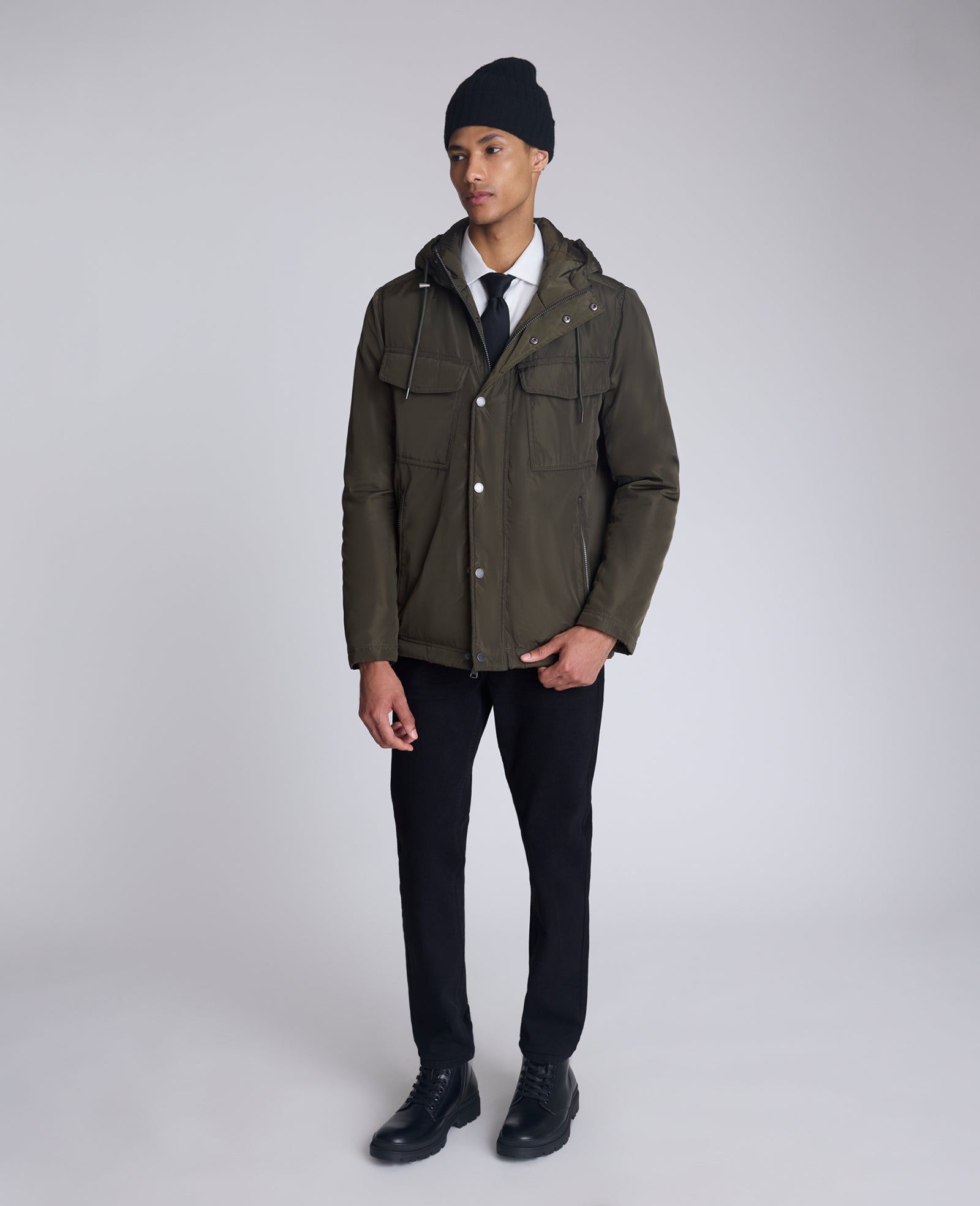 Kenneth Cole Reaction Clothing Utlilty Rain giacca oliva S