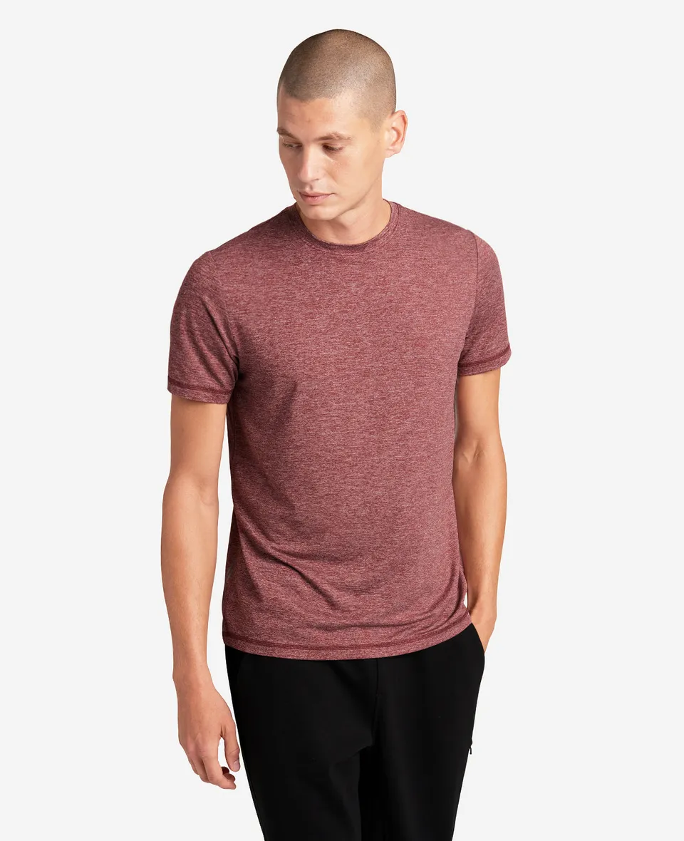 Kenneth Cole Reaction Essential Crew Neck Active Tee t-shirt bordeaux elasticizzata