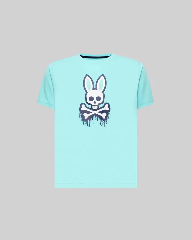 Psycho Bunny Kids Tees Carl Graphic Tee maglietta Antigua Sand cotone Pima