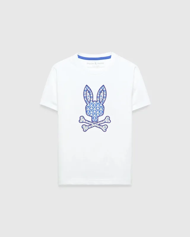 Psycho Bunny Kids Tees KIDS BRAD GRAPHIC TEE - KT0200182 t-shirt bambini bianca