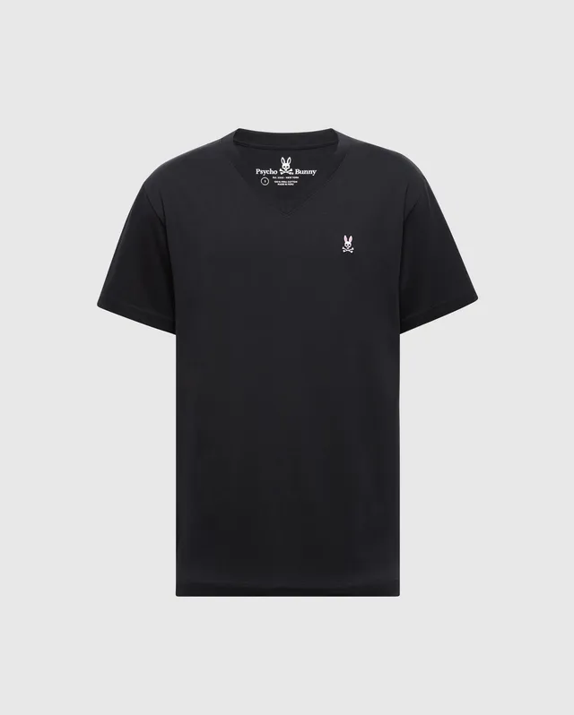 Psycho Bunny Men's Tees Classic V Neck Tee T-shirt nera