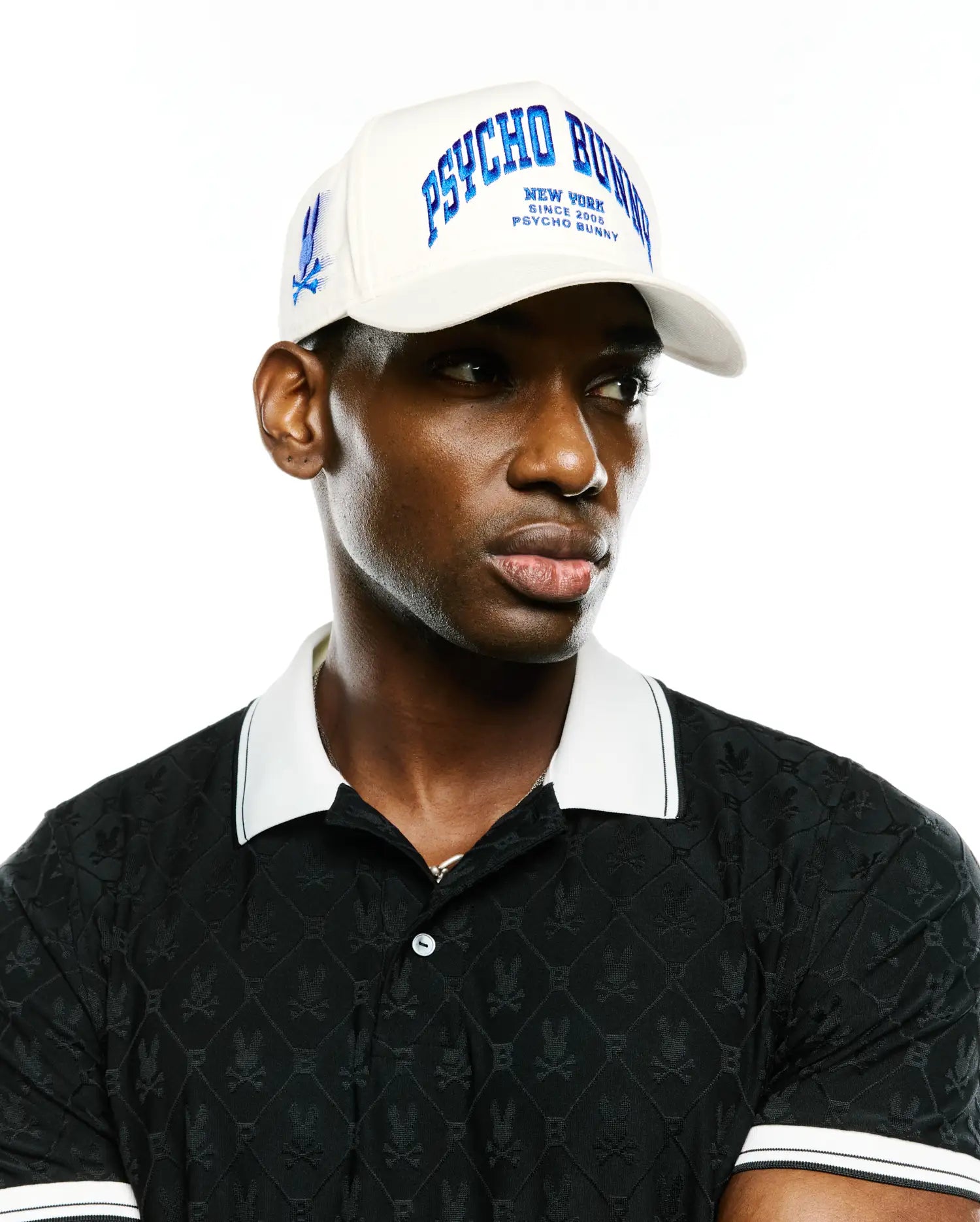 Psycho Bunny Accessories Nathaniel A-Frame Trucker Cap MO1500136 cappellino ecru