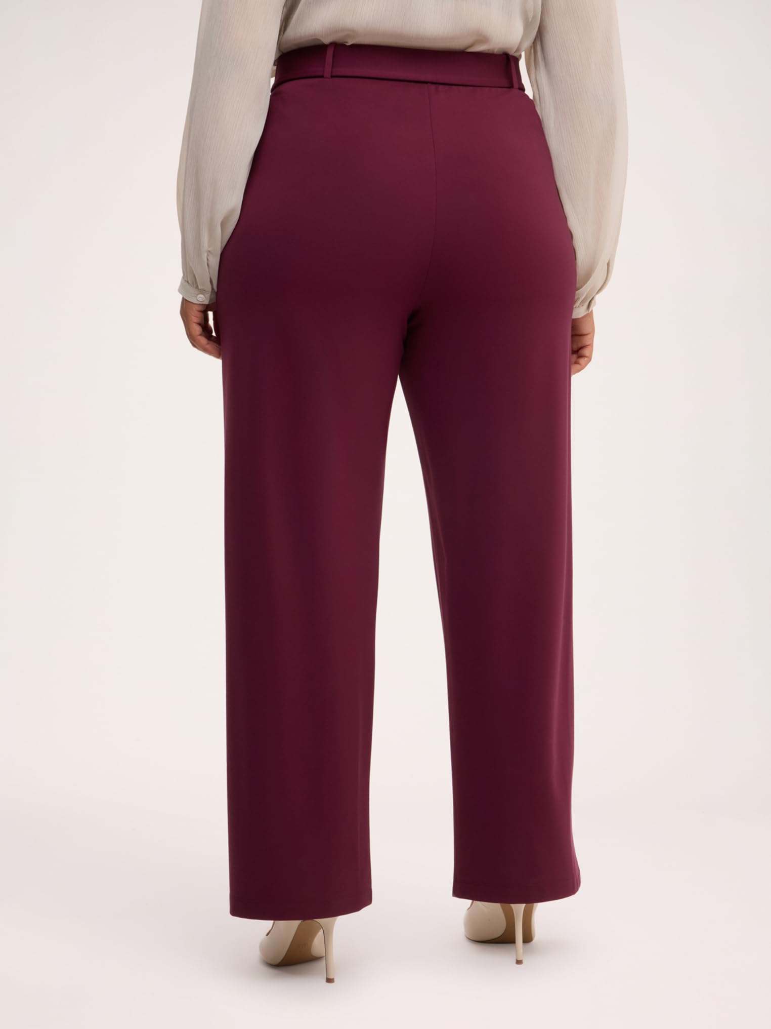 Fiorella Rubino Pantaloni Pantaloni Wide Leg con Cintura ad Anello Pantaloni XL Plus