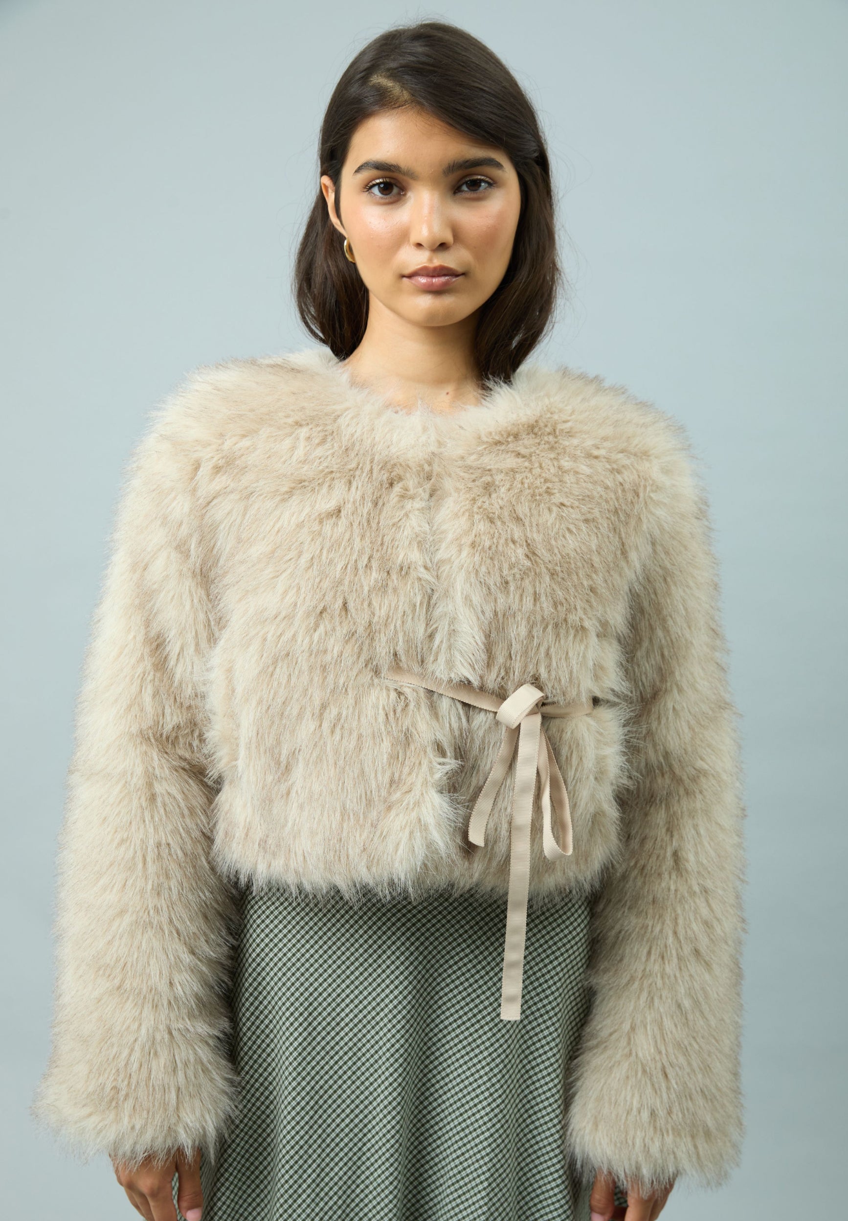 House Of Sunny Women's Jackets GAIA FUR MULTIWAY JACKET giacca crema in ecopelliccia