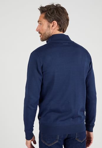 Damart Prêt-à-porter Gilet con cerniera a collo alto da uomo blu marino manica lunga