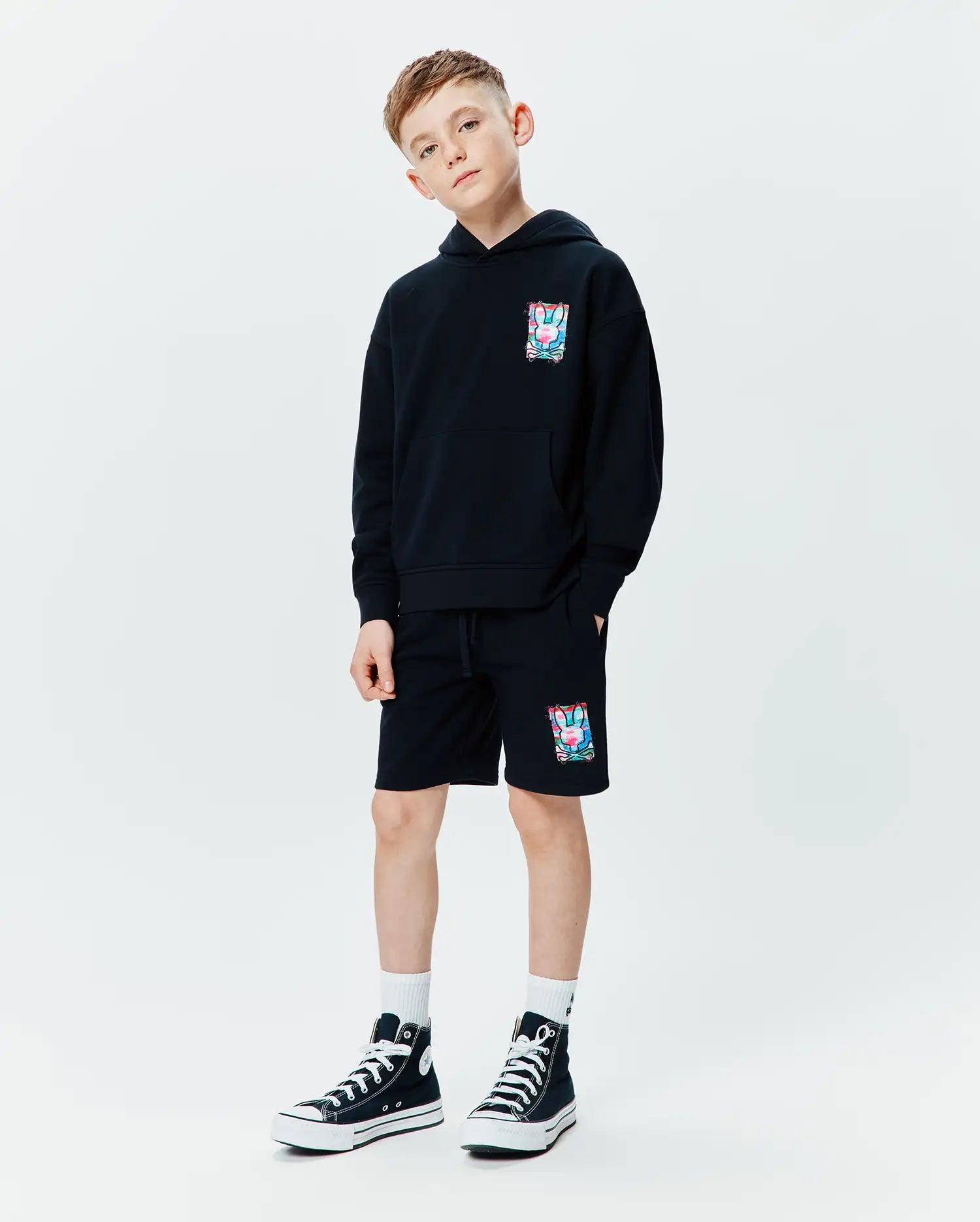 Psycho Bunny Kids Bottoms Isaac Short pantaloncini neri