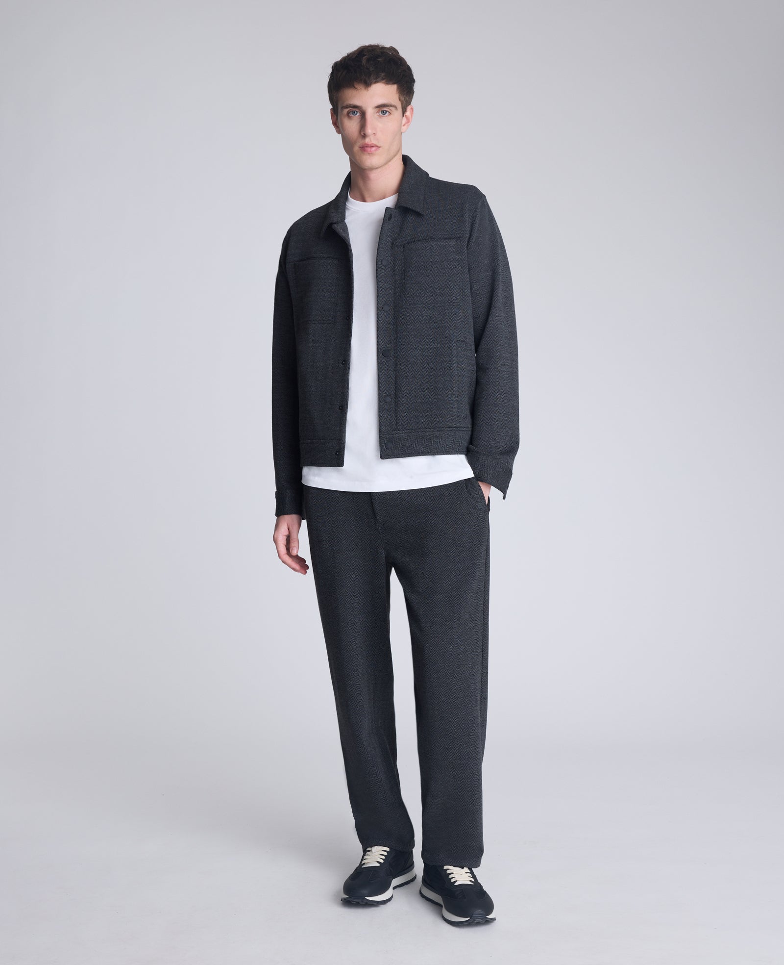 Kenneth Cole Reaction Trucker Jacket giacca grigio mélange