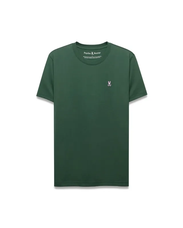 Psycho Bunny Men's Tees Classic Crew Neck Tee B6U014F200 maglietta verde Pineneedle XXS–XXXL in cotone Pima