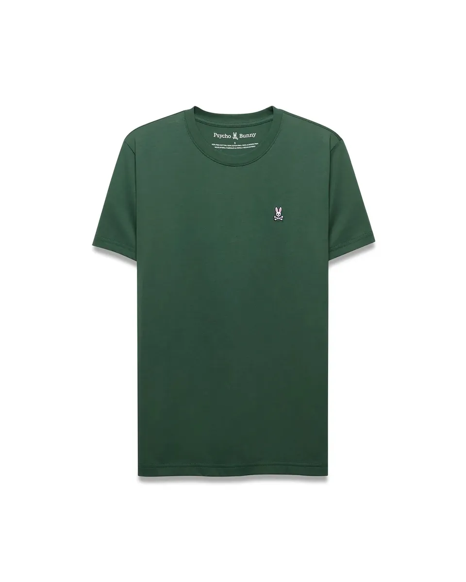 Psycho Bunny Men's Tees Classic Crew Neck Tee B6U014F200 maglietta verde Pineneedle XXS–XXXL in cotone Pima