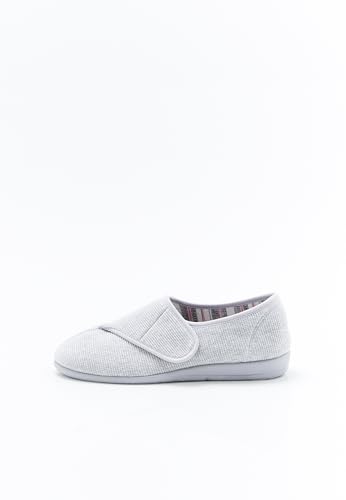 Damart Calzature Pantofole in maglia goffrata con graffi donna grigio chiaro 36 EU