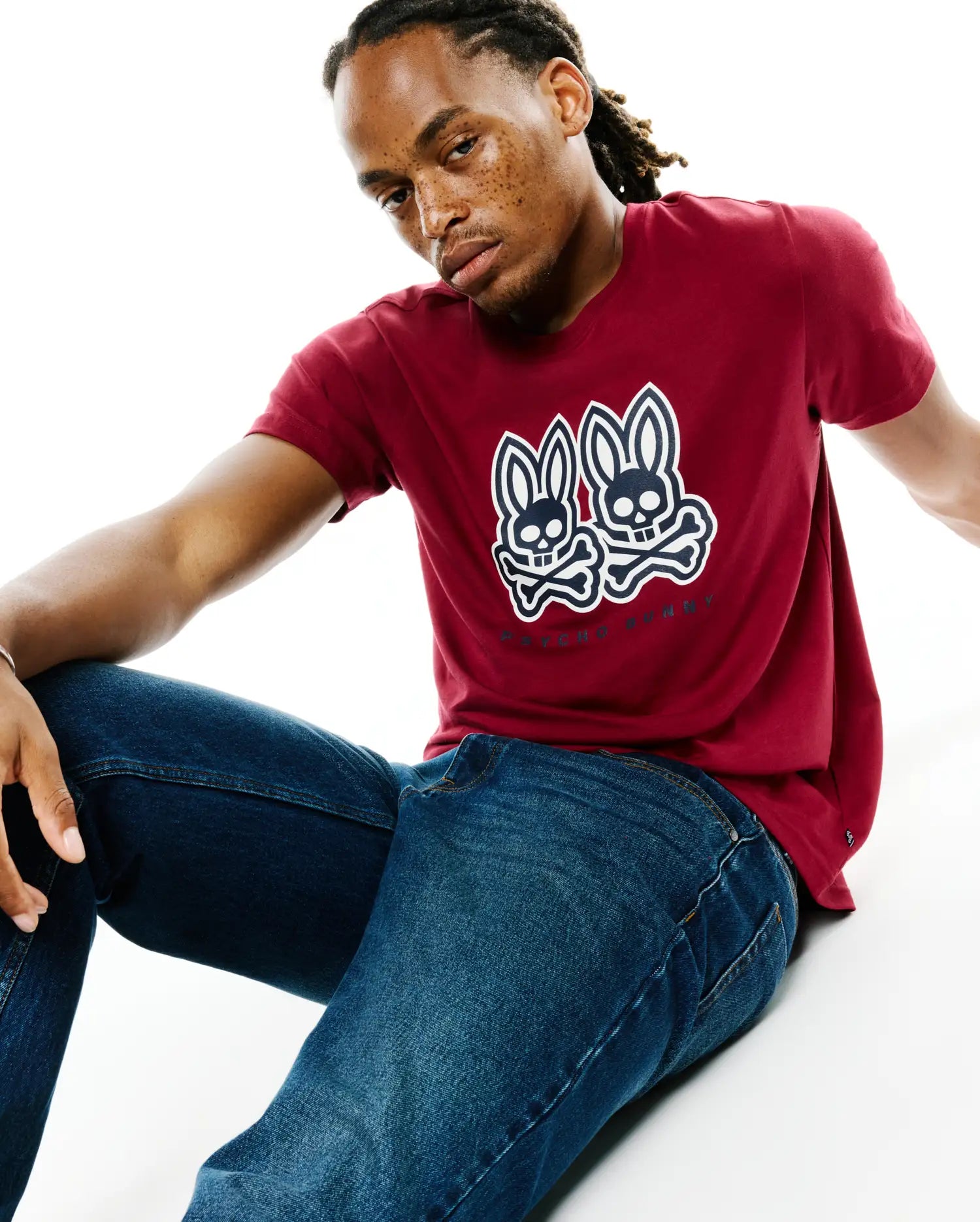 Psycho Bunny Ledger Graphic Tee T-shirt rossa XXS