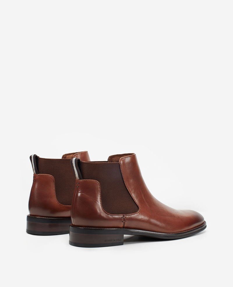 Kenneth Cole Reaction Shoes Tully Chelsea Boot stivaletto cognac uomo 7M pelle