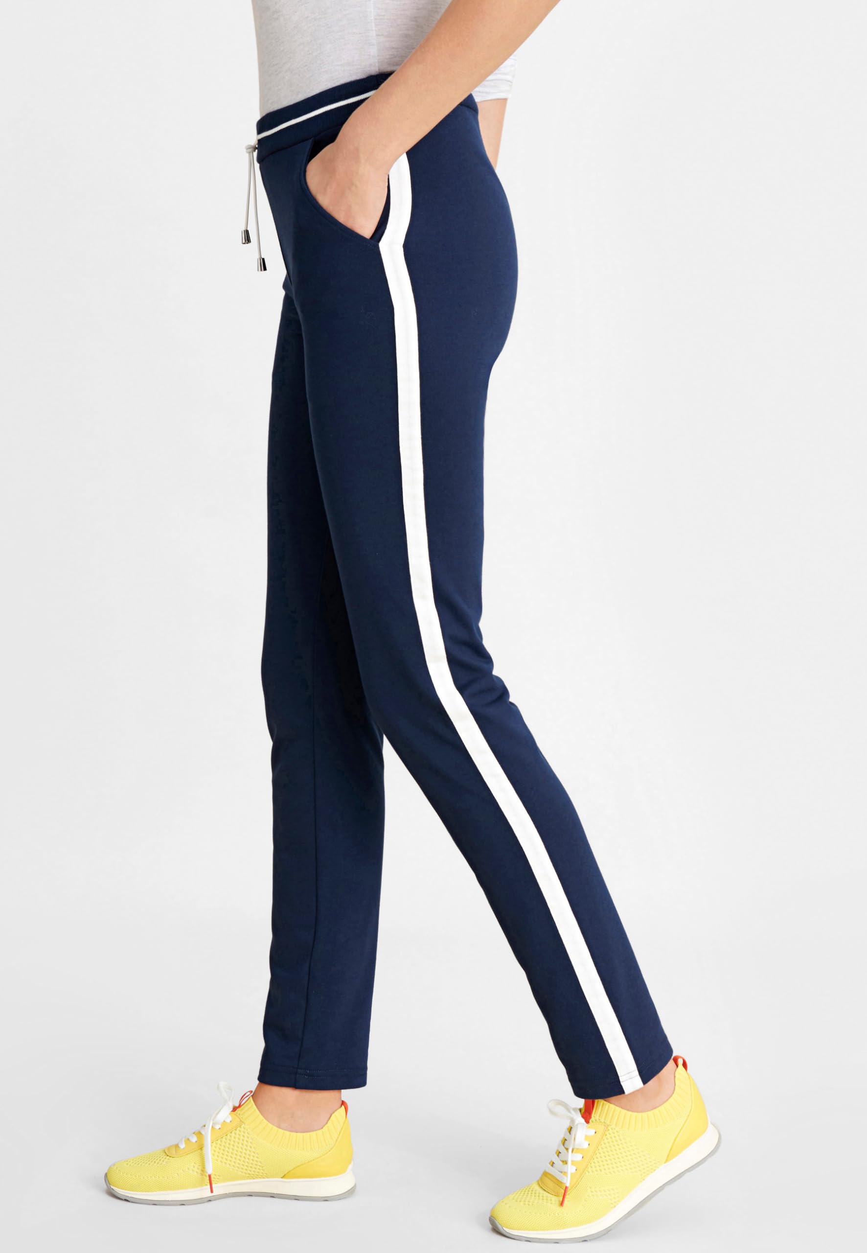 Damart Prêt-à-porter Pantaloni Relax Indoor Fibbia donna aderenti blu marino 40