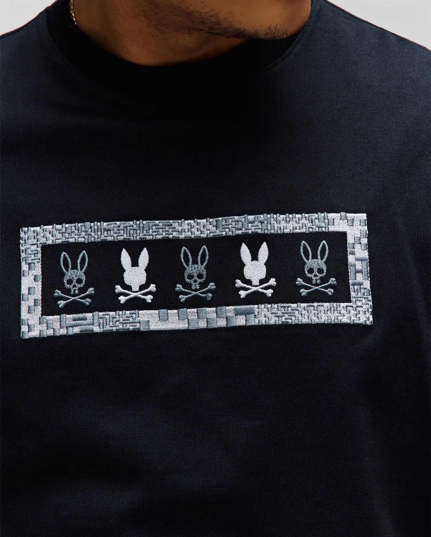 Psycho Bunny Men's Tees Olivier Oversized Tee MT0200204 T-shirt nera