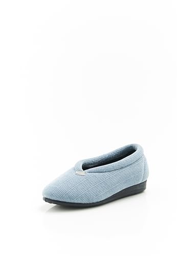 Damart Calzature Pantofole in velluto a coste lucido da donna 38 EU tacco zeppa 2 cm