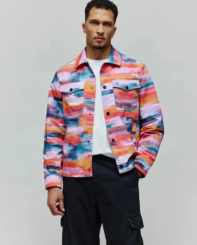 Psycho Bunny Jackets Raphael Jacket giacca 656 Sunkissed Coral in nylon