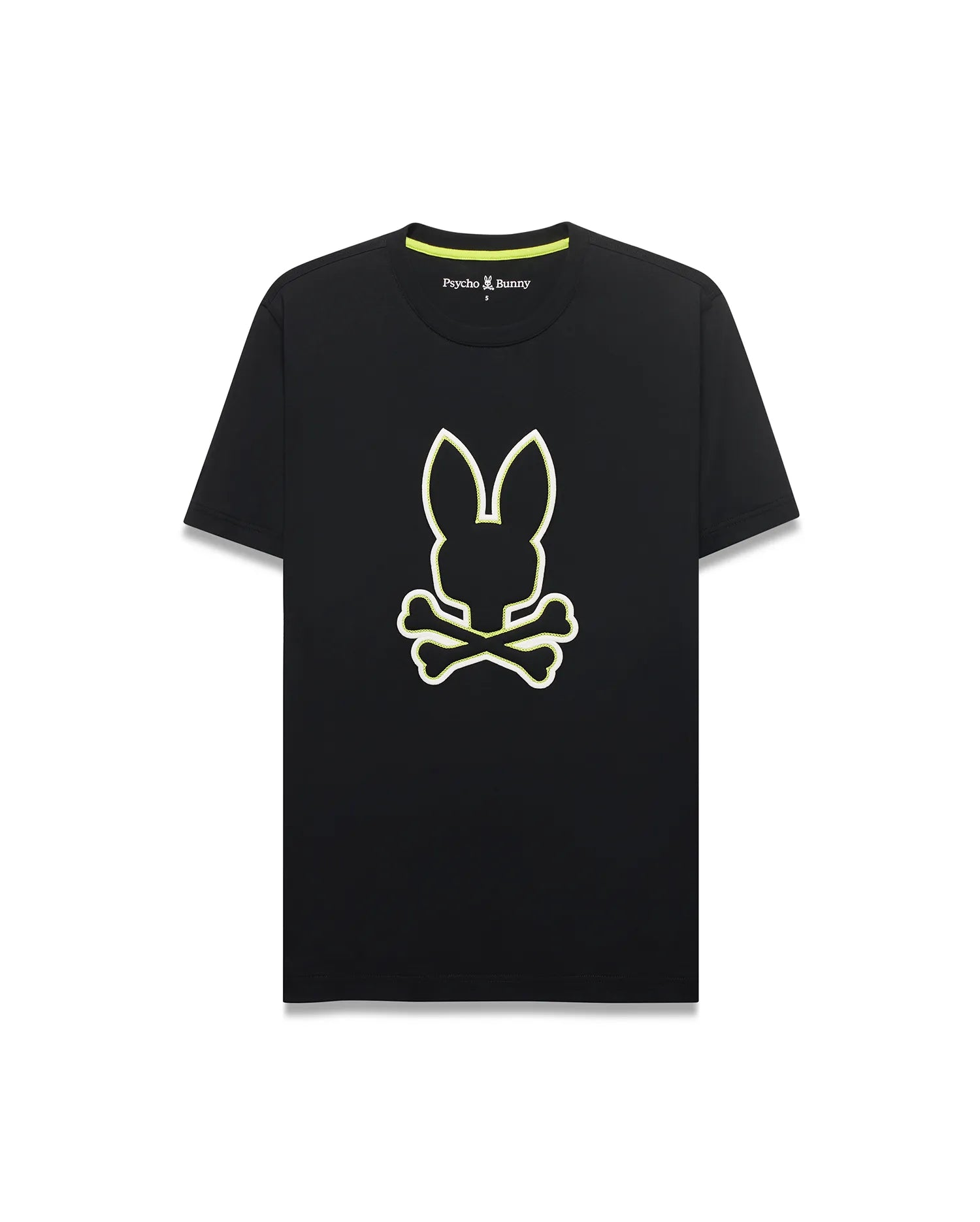 Psycho Bunny Men's Tees Bruno Graphic Tee maglietta nera