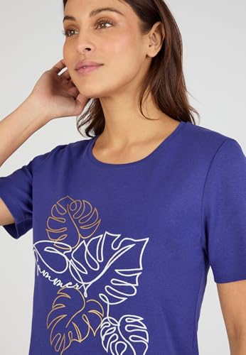 Damart Prêt-à-porter T-shirt ricamata in puro cotone da donna