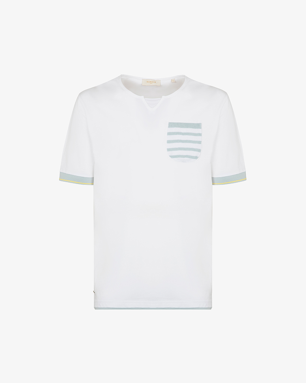 Markup Uomo Maglieria Girocollo jersey con taschino e inserti in maglia girocollo