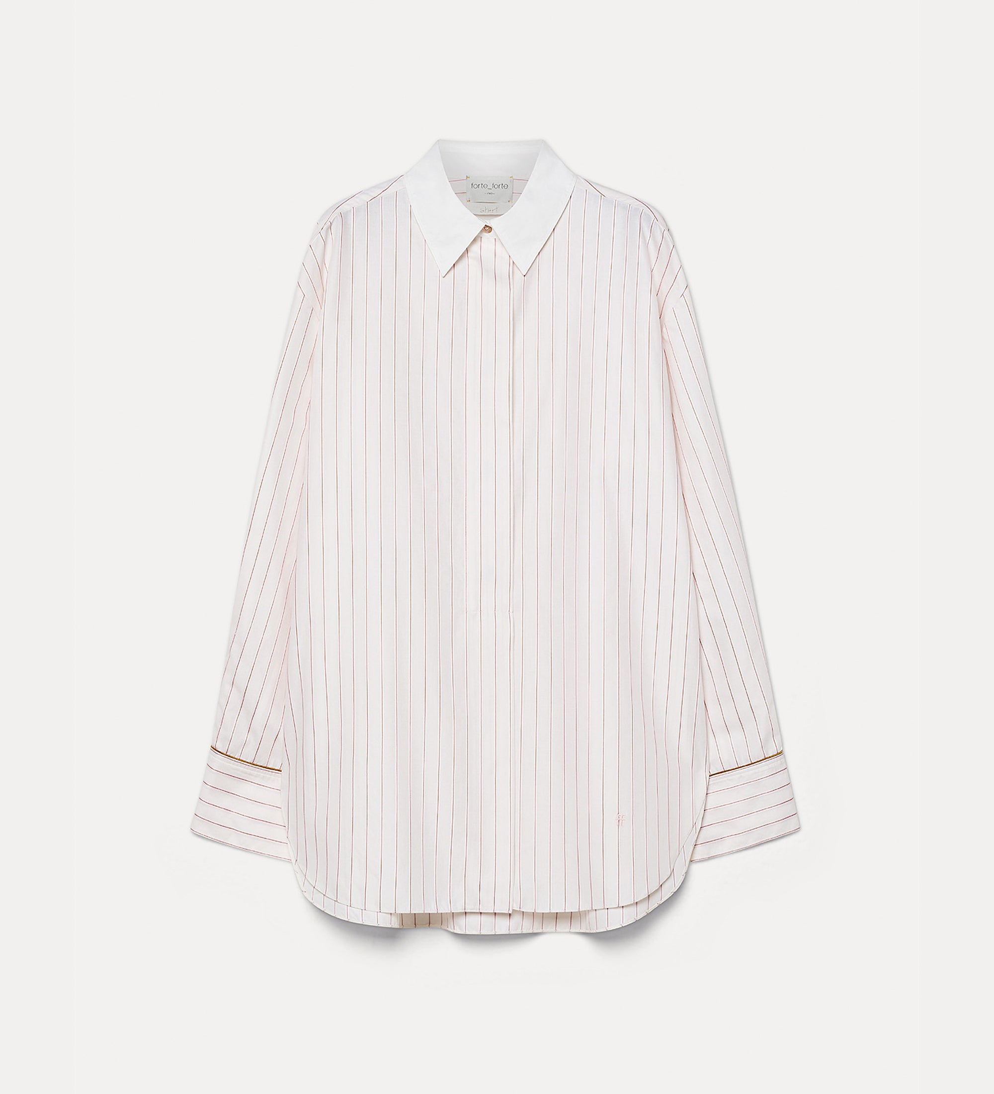 Forte camicie poplin overshirt camicia seta rigata