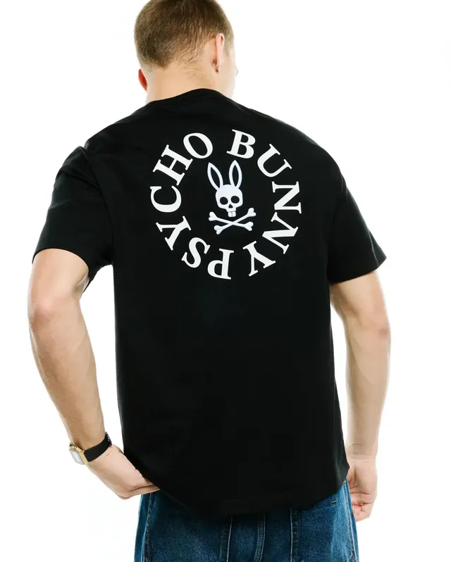 Psycho Bunny Olek Relaxed Back Graphic t-shirt nera oversize