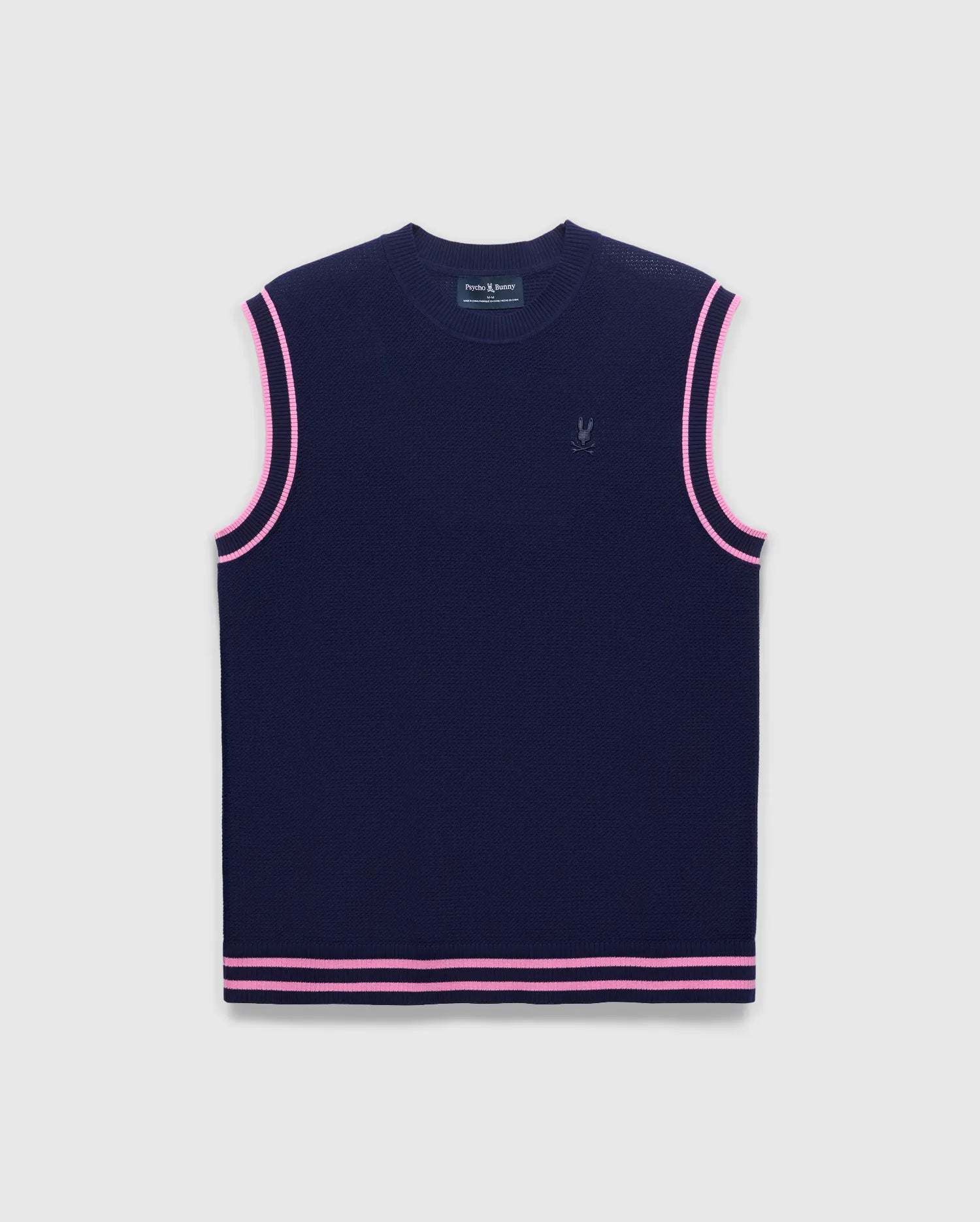 Psycho Bunny Men's Sweatshirts & Hoodies MENS PETER KNIT VEST gilet blu 402 cotone