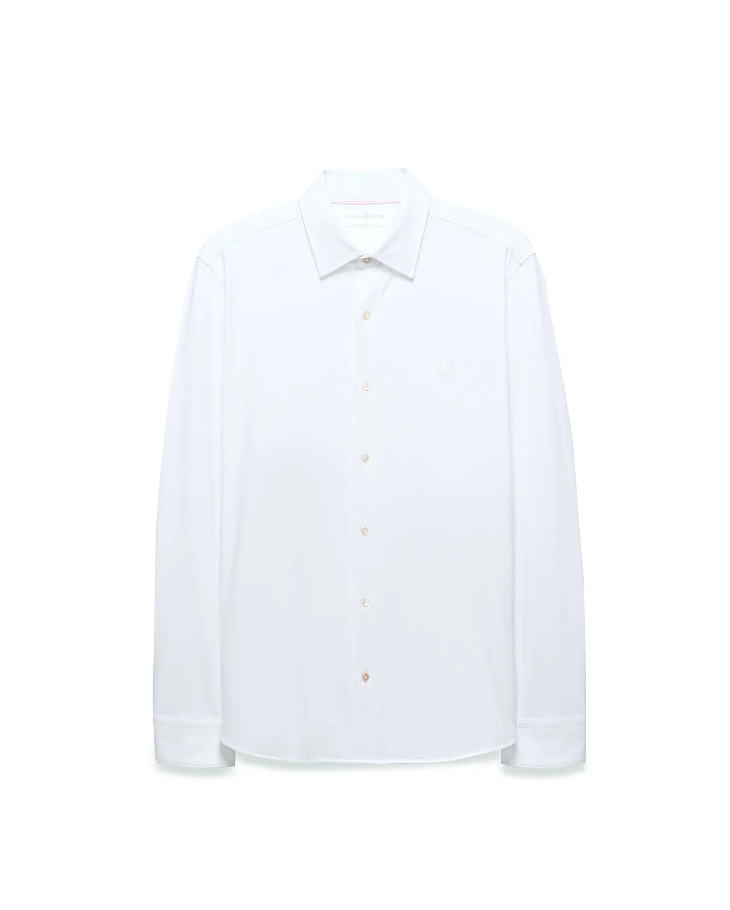 Psycho Bunny Men's Shirts Jim Jersey Knit Shirt camicia bianca XXS–XXXL elasticizzata
