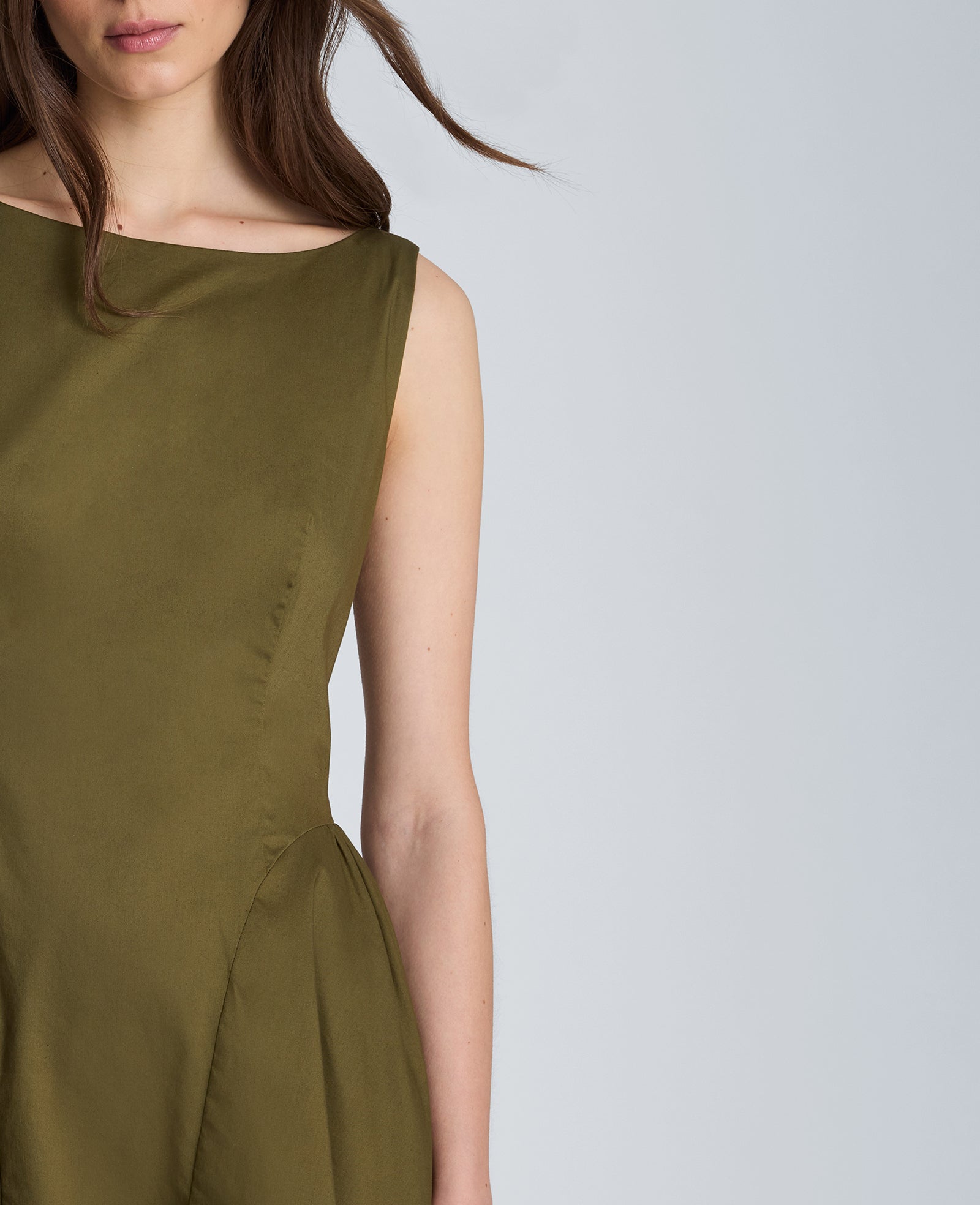 Kenneth Cole Reaction Clothing Sleeveless Boat Neck Mini Dress abito mini marrone