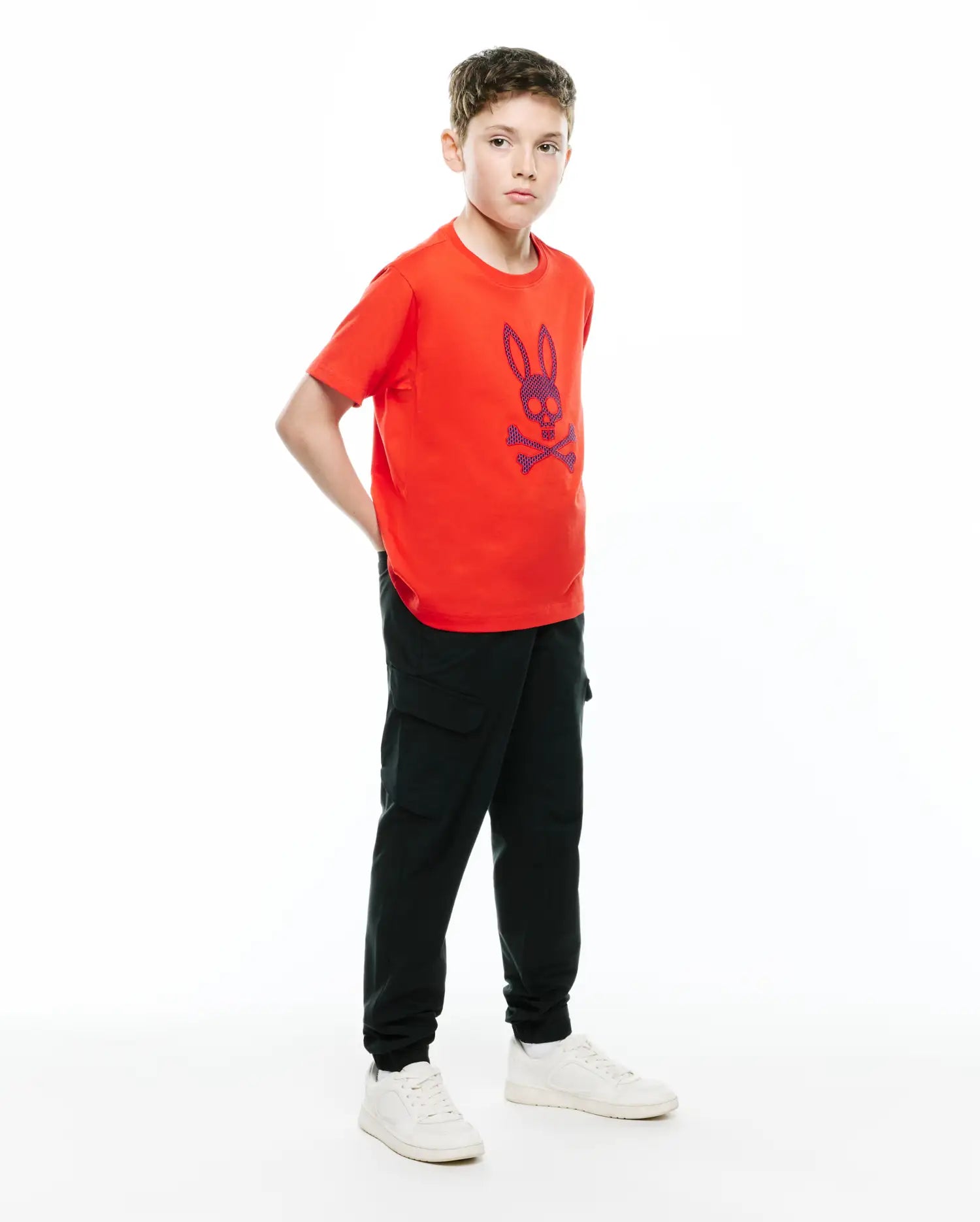 Psycho Bunny Kids Bottoms Luka pantaloni cargo neri 2T–XL