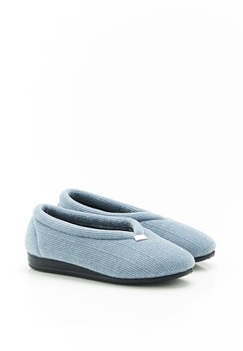 Damart Calzature Pantofole in velluto a coste lucido da donna 38 EU tacco zeppa 2 cm
