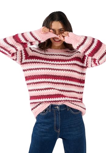Damart Prêt-à-porter maglione a righe con maniche a palloncino