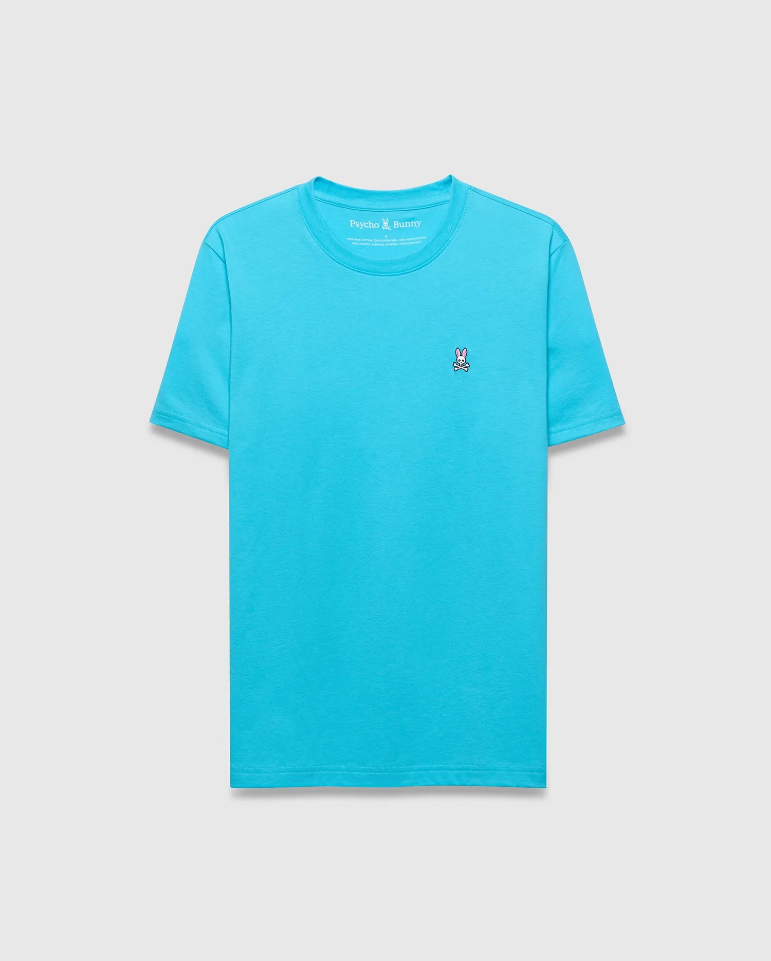 Psycho Bunny Men's Tees Classic Crew Neck Tee B6U014F200 maglietta blu Atoll XXS–XXXL in cotone Pima