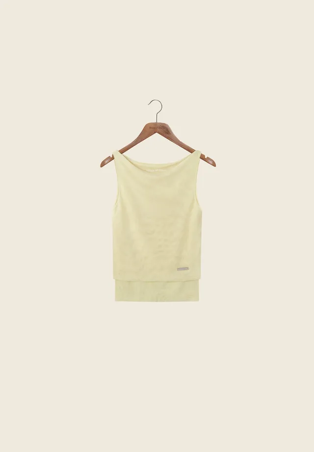House Of Sunny Womens Tops BUTTER DOUBLE LAYER SECOND SKIN TOP top mesh taglie UK 6-18