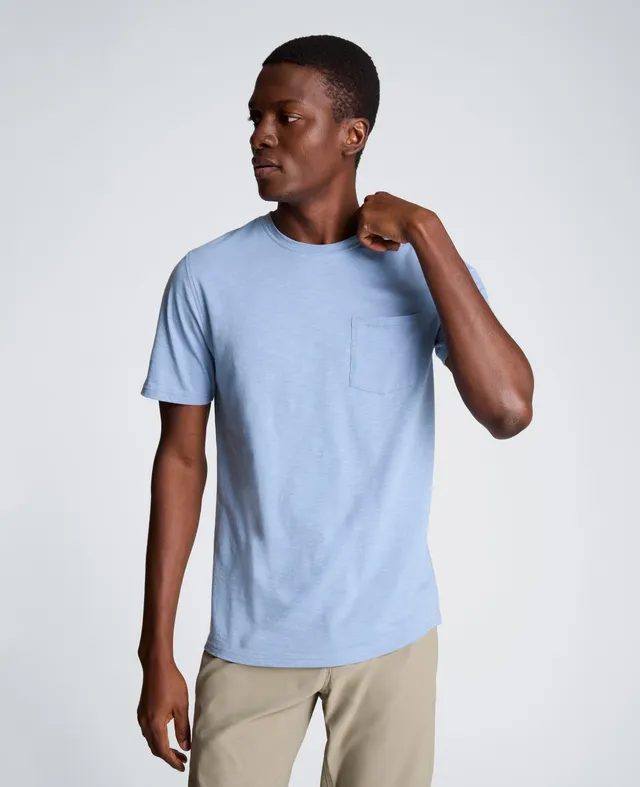 Kenneth Cole Reaction Clothing Crew Neck Tee with Pocket T-shirt blu con taschino