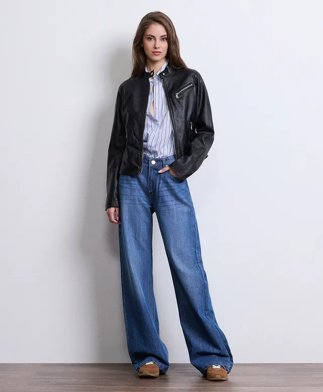 Markup Donna Giacche & Giubbotti Giubbotto biker in ecopelle