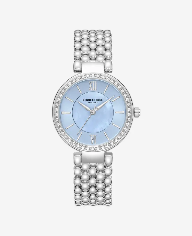 Kenneth Cole Watches Classic Crystal Lined Outer Dial Bracelet Watch argento