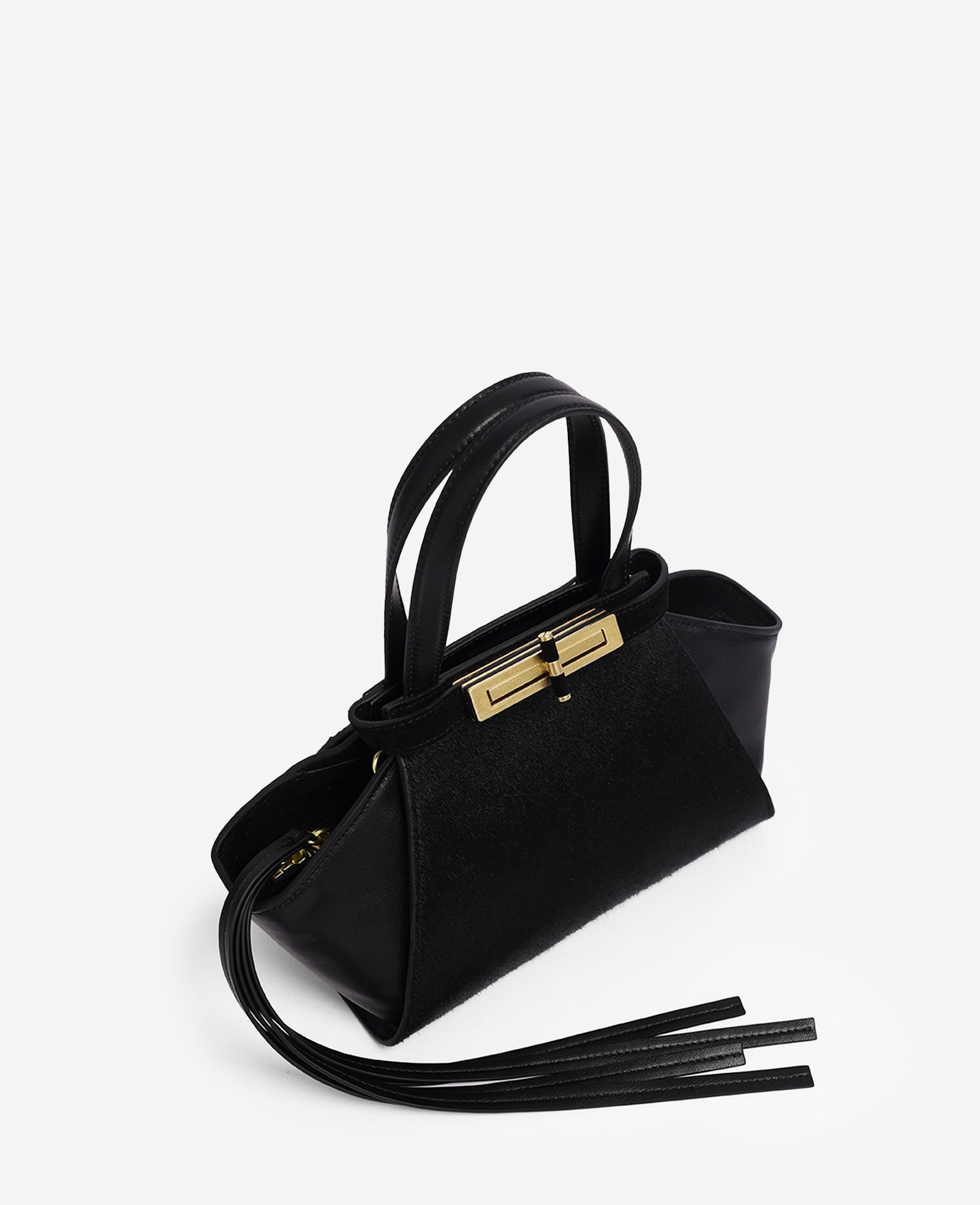 Kenneth Cole Reaction Bags Crosby Small Satchel borsa nera in pelle