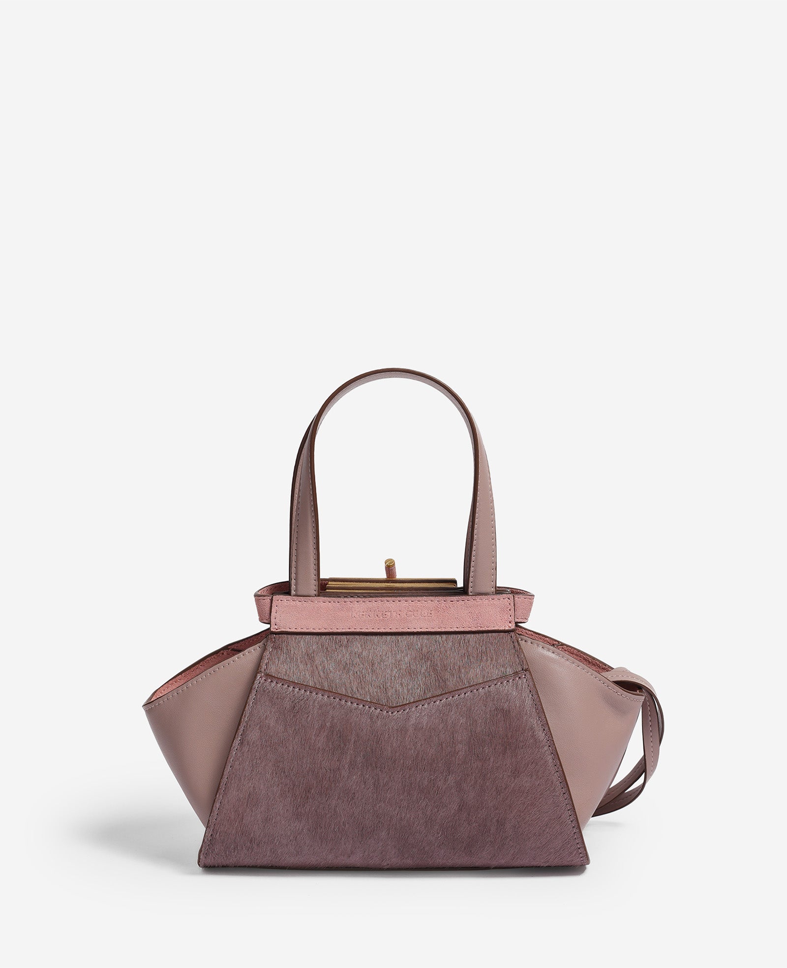 Kenneth Cole Reaction Bags Crosby Small Satchel borsa lilla in pelle