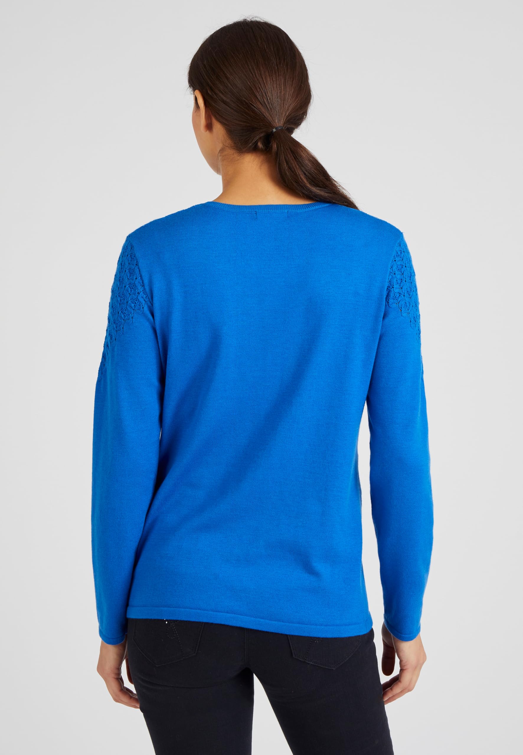 Damart Thermolactyl Maglione punto fantasia blu royal caldo
